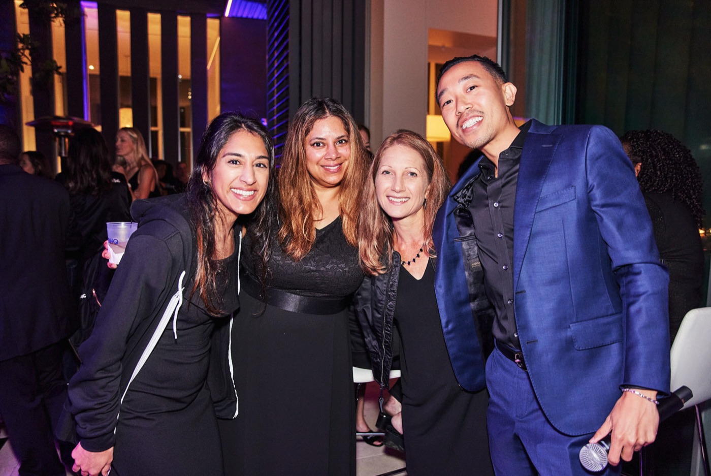 The team together at a Summit evening event