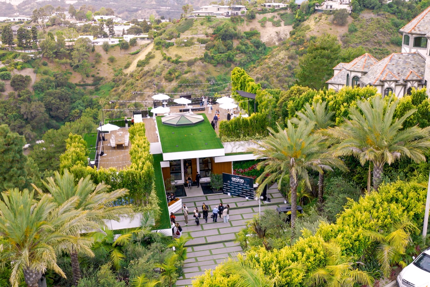 The Summit venue in the hills from above